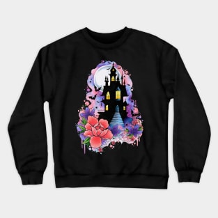 Haunted House Design by Lorna Laine Crewneck Sweatshirt